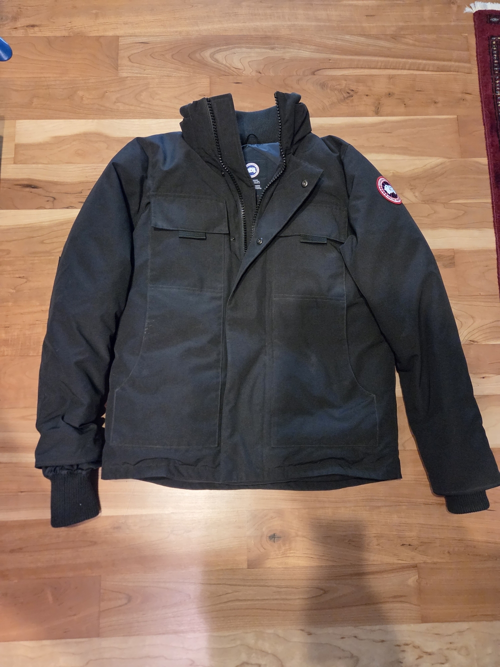 Canada Goose Black Insulated Down Jacket, Men’s Size Medium Gently Used